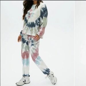 TNA Tie-Dye Sweatshirt & Jogger Set - Size 1/S, Preloved